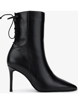 Valmenti Kadın Siyah Deri Topuklu Bot 1052 285 Bn Bot SK24-25 Sıyah Dr