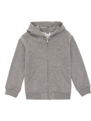 U.S. Polo Assn. Erkek Çocuk Gri Melanj Basic Sweatshirt 50289144-VR086 Kolsuz Tek Cepli 4 - 5 Yaş