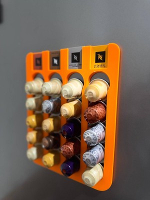 Well Cut Kapsül Kahve Standı Buzdolabı Için Mıknatıslı 20 Kapsül Nespresso Kapsül Tutucu