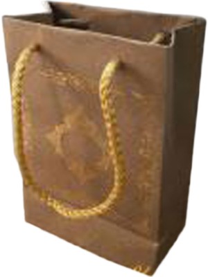Tahtakale Toptancı Karton  Çantası Saray Desenli Gold Yaldızlı 12x17 (25 Adet)  Kraft