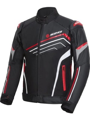 Scoyco JK153 4 Mevsim Su Geçirmez Deri Motorsiklet Montu Dayanıklı ve Fonksiyonel