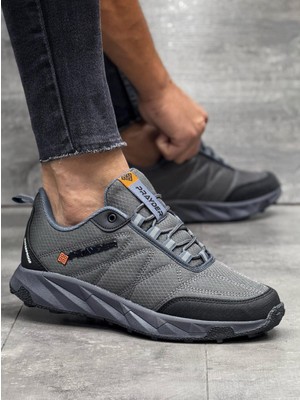 Erkek Su Geçirmez Termo Taban  Spor Ayakkabı-Füme