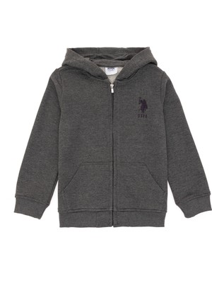 U.S. Polo Assn. Erkek Çocuk Antrasit Melanj Basic Sweatshirt 50289144-VR081