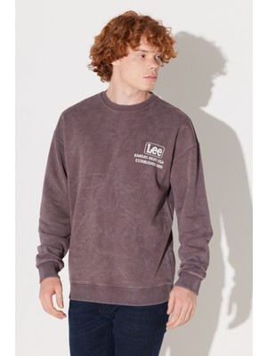 Lee Loose Fit Rahat Kesim %100 Pamuk Bisiklet Yaka Sweatshirt