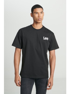 Lee Loose Fit Rahat Kesim %100 Pamuk Bisiklet Yaka Kırık Beyaz Tişört