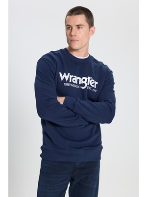 Wrangler Regular Fit Normal Kesim %100 Pamuk Sıfır Yaka Sweatshirt