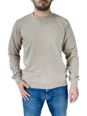 Modrenza Standart Fit Normal Kesim 2 Iplik Pamuklu Bisiklet Yaka Sweatshirt