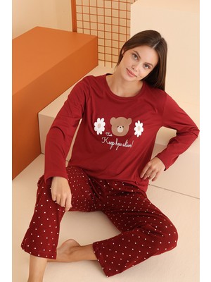 Nbb Bordo Keep Hope Alive Pijama Takımı