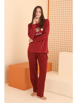 Nbb Bordo Keep Hope Alive Pijama Takımı