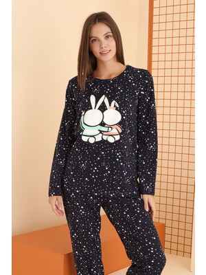 Nbb Lacivert Rabbit Pijama Takımı