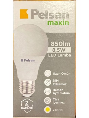 Pelsan 8,5 Watt LED Ampul-Sarı Işık