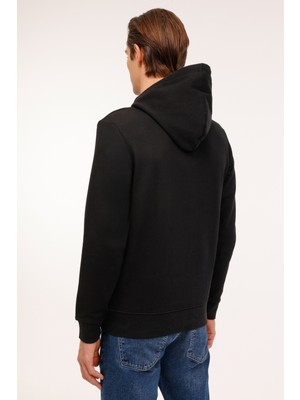 Jack & Jones Jjpeak Sweat Hood Ln Siyah Erkek Sweatshirt