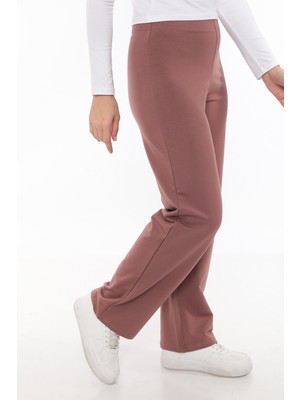 Penye Bizden Pamuk 2 Iplik Lycra Eşofman Alt-Açık Kahve