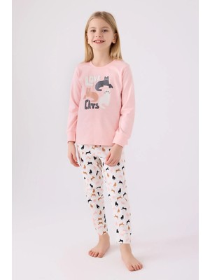 Arnetta Kız Çocuk Pembe Pijama Takımı