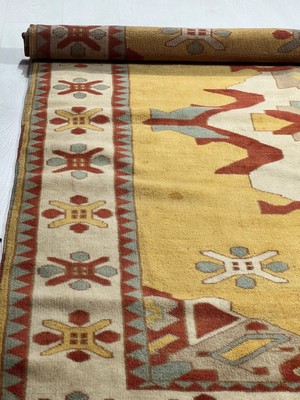 Designev 170x236 Cm Canlı Renkli El Dokuma Yün Geometrik Desenli Antik Türk Modern Kilim