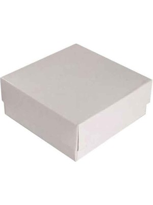 Tahtakale Toptancı Komple Karton Kutu Düz Renk 7x7x2.2 Cm (25 Adet)  Beyaz