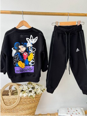 La Luna Kidz Disney Mickey Mouse Crew Set Çocuk Eşofman Takımı