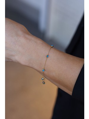 Yenigün Kuyumculuk 14 Ayar Altın Nazarlık Dizisi Bileklik