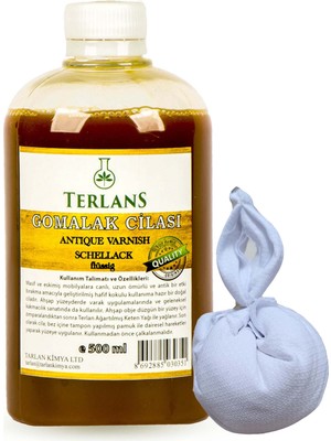 Terlans Doğal Ahşap Cilası Gomalak 500 ml Sıvı Formda Canlı Etki Bırakan Ürün + Sürme Topu