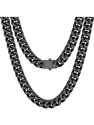 Cktjewelry Laatikui Collares De Cadenas Cubanas De Miami De Acero Inoxidable Pesado De 9 mm Collar De Cadena De Eslabones Curb Cool Hip Hop Para Hombres - Mujeres, 20" (Yurt Dışından)