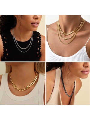 Cktjewelry Laatikui Collares De Cadenas Cubanas De Miami De Acero Inoxidable Pesado De 9 mm Collar De Cadena De Eslabones Curb Cool Hip Hop Para Hombres - Mujeres, 20" (Yurt Dışından)