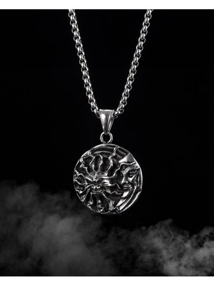 Cktjewelry Ay Kolye Güneş Sokak Titanyum Çelik Kolye Adam (Yurt Dışından)