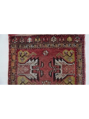 DesignEv 48X91 cm Küçük Boy El Dokuma Yün Kilim Banyo ve Mutfak Için Kilim