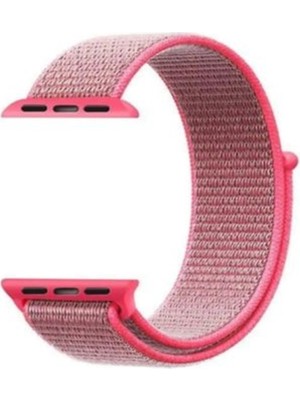 Adige Apple Watch 10 42MM Kordon Kayış Kumaş Cırtlı