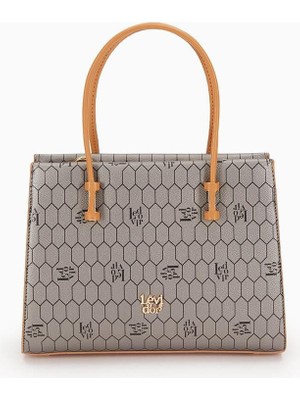 Lêvi D'or Platin Petek Baskılı Üç Gözlü El Çantası