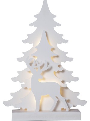 Eglo 650-14 "Grandy" 15 Ledli Dekoratif Aydınlatma Beyaz Ahşap 41cm Yüksekliğinde 29cm Uzunluğunda