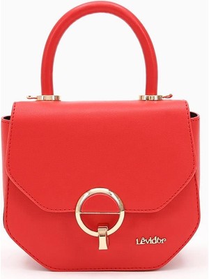 Lêvi D'or Kırmızı Köşegen Tasarım El Çantası