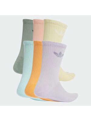 Adidas Originals JI9505 Trefoil Cushion Crew Socks 6 Pairs