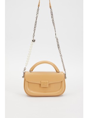 Lêvi D'or Kahve İnci Askılı Omuz Çantası