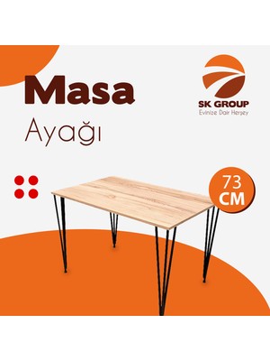 Metal Ayaklı 4 Lü Masa Ayagı 70 cm