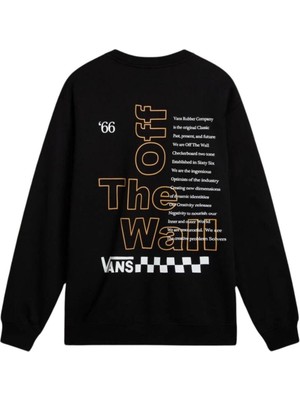 Vans Posted Loose Crew Erkek Siyah Sweatshirt