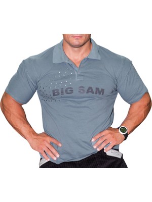 Polo Yaka Taş Detaylı Tişört Big Sam 2505