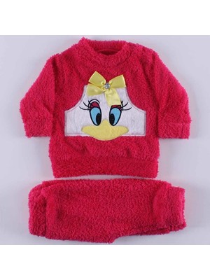 Kız Bebek Fuşya Ördekli Welsoft 2'li Peluş Takım