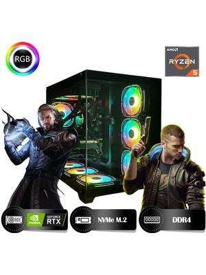 Hyper Rocket One HRA164060 Ryzen 5 5600 16GB Ram 500GB Nvme M.2 SSD RTX4060 8gb Masaüstü Oyuncu Bilgisayarı