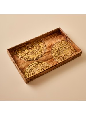 Bella Maison Cera Dekoratif Tepsi Naturel (32X3,5X50 Cm)