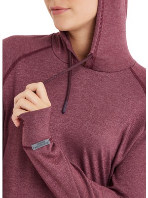 Blackspade Kadın Termal Kapşonlu Sweatshirt 2. Seviye 5938 - Bordo