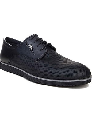 Conteyner 682-24 Deri Casual Erkek Ayakkabı Gürçek Siyah