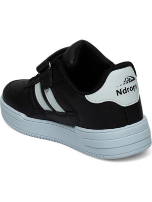 Ndrops 08-24 Deri Erkek Çocuk Sneaker Siyah Beyaz 31-35