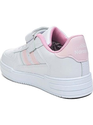 Ndrops 08-24 Deri Erkek Çocuk Sneaker Beyaz Pembe 31-35