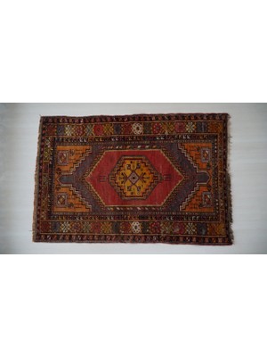 Designev 114x171 Cm El Dokuma Çok Renkli Yıkanabilir Antik El Dokuma Küçük Boy Kilim