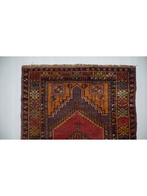 Designev 114x171 Cm El Dokuma Çok Renkli Yıkanabilir Antik El Dokuma Küçük Boy Kilim