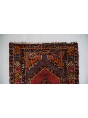 Designev 114x171 Cm El Dokuma Çok Renkli Yıkanabilir Antik El Dokuma Küçük Boy Kilim