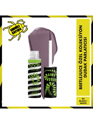 Nyx Professional Makeup Beetlejuice Özel Koleksiyon Dudak Parlatıcısı - 04 Black + White