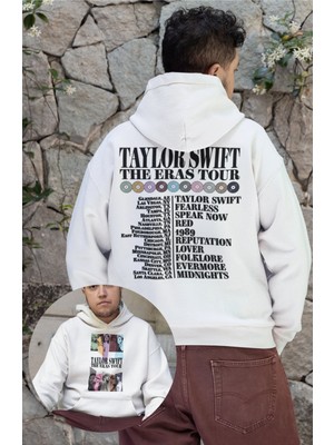 Fuddy Moda Taylor Swift The Eras Tour Sırt Baskılı Kapüşonlu Sweatshirt,oversize Swift Baskılı Hoodie