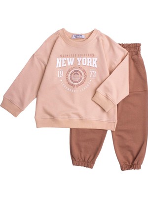 Chicsy Baby New York Baskılı Oversize  Alt Üst Bebek Çocuk Eşofman Takımı