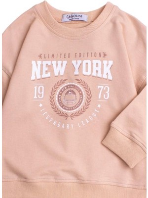 Chicsy Baby New York Baskılı Oversize  Alt Üst Bebek Çocuk Eşofman Takımı